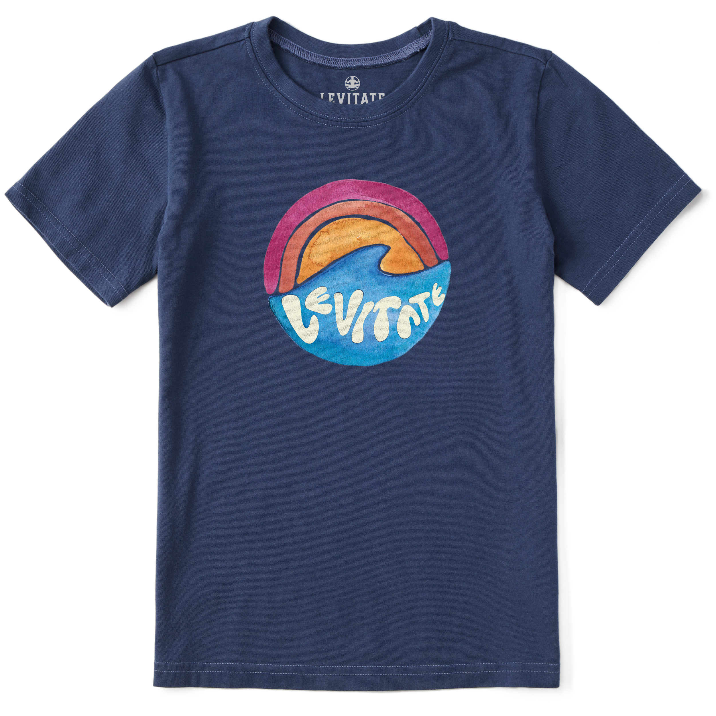 Kid's Rainbow Wave Short Sleeve Premium Tee - Levitate