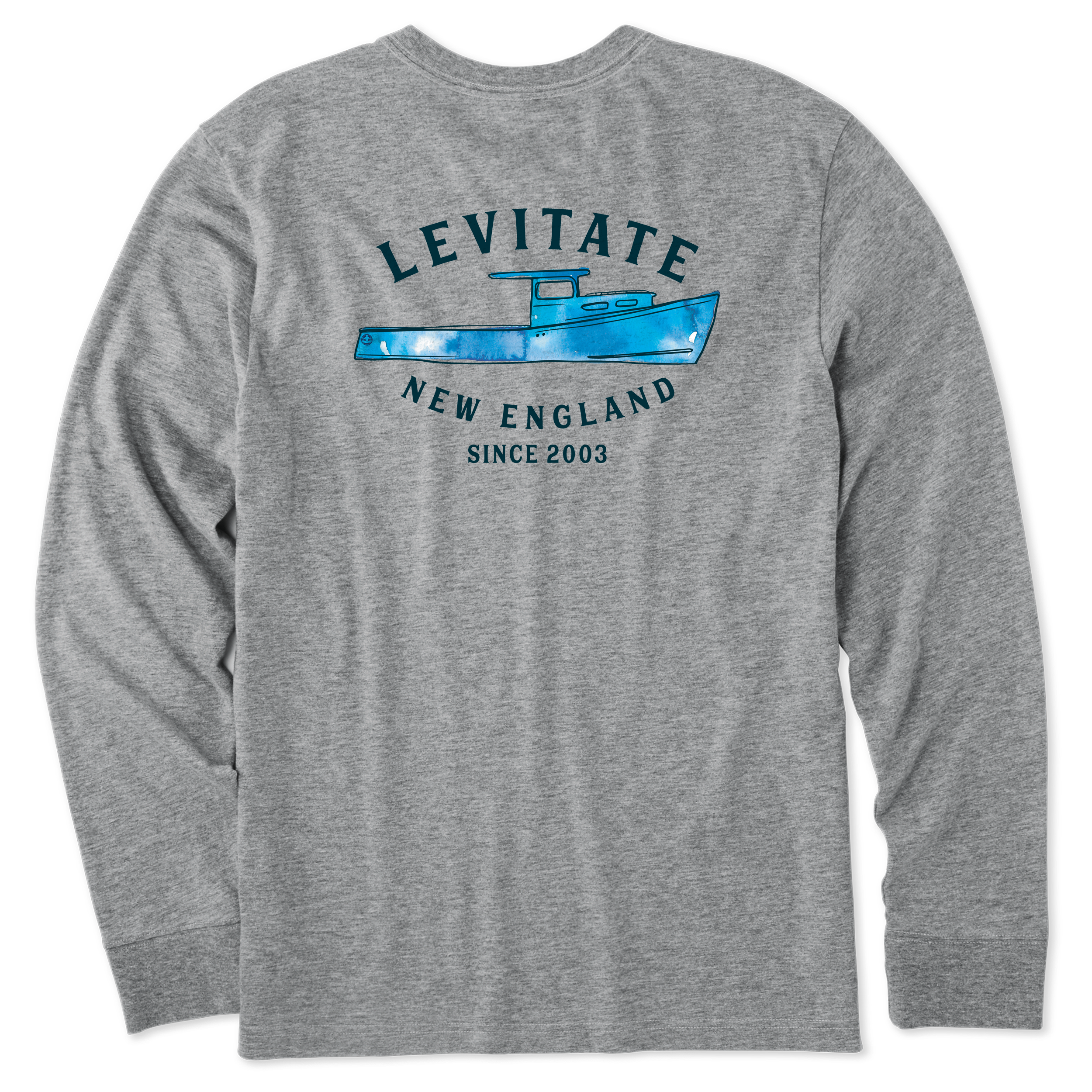 Men's Trippy Trawler Long Sleeve Premium Tee - Levitate