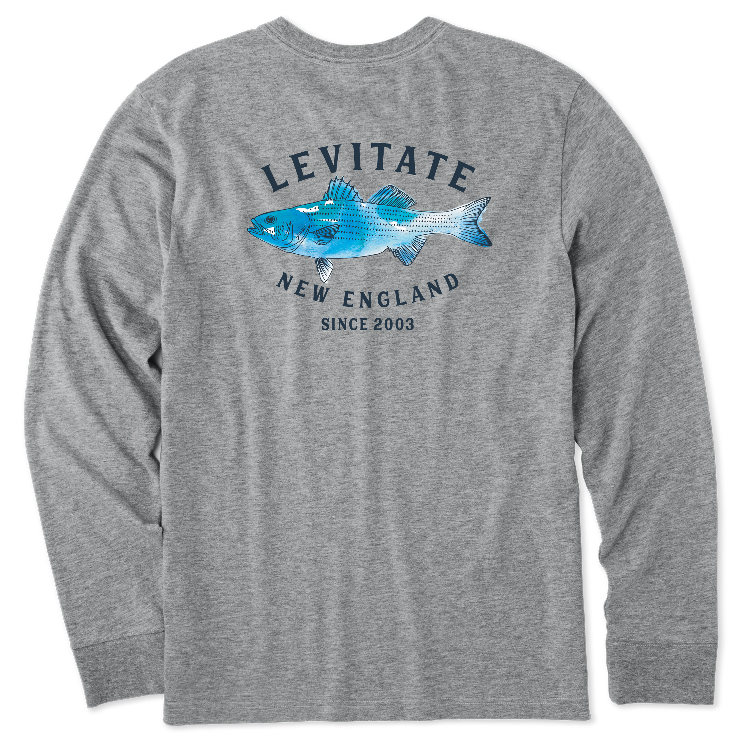 Men's Trippy Fish Long Sleeve Premium Tee - Levitate