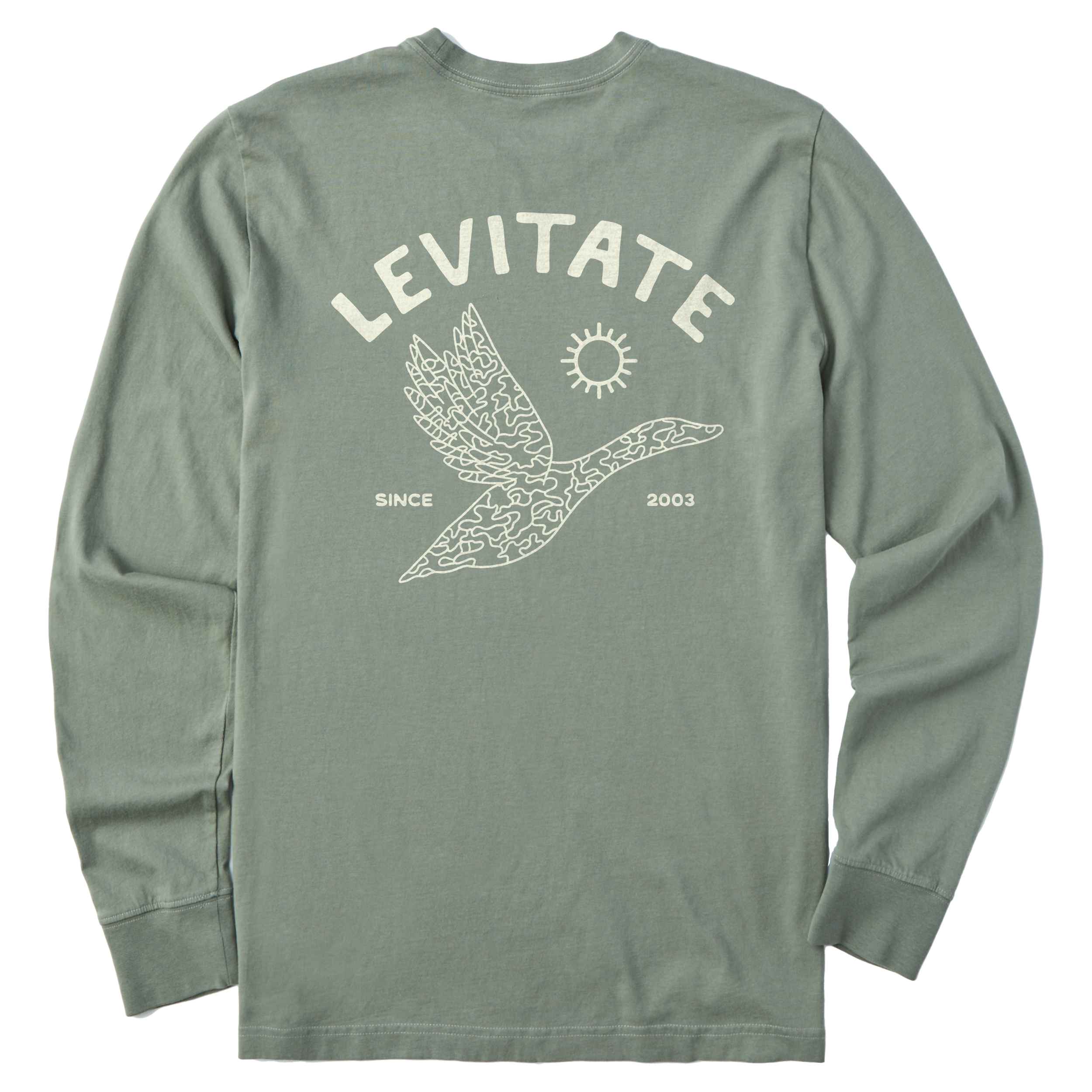 Men's Camo Duck Long Sleeve Premium Tee - Levitate