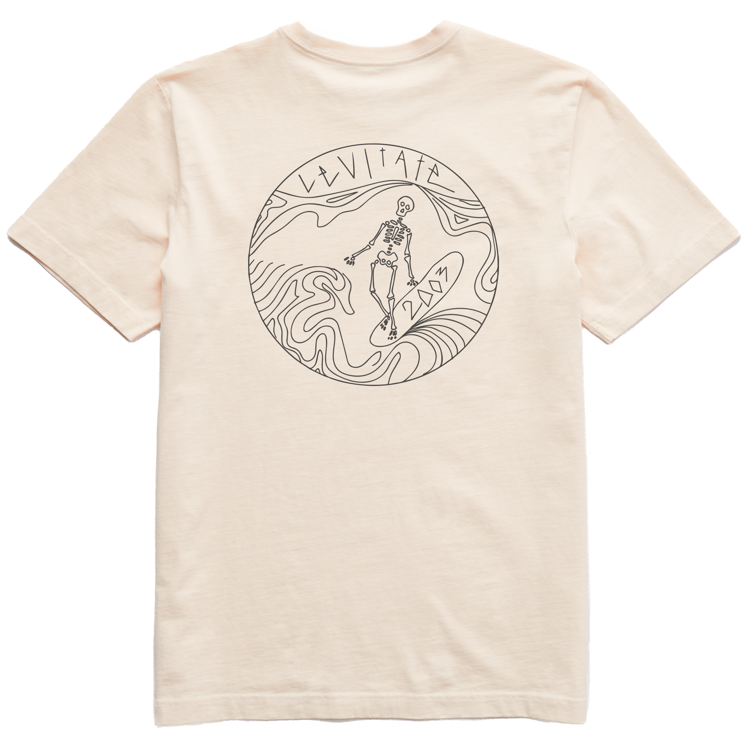 Men's Skeleton Surfer Short Sleeve Premium Tee - Levitate