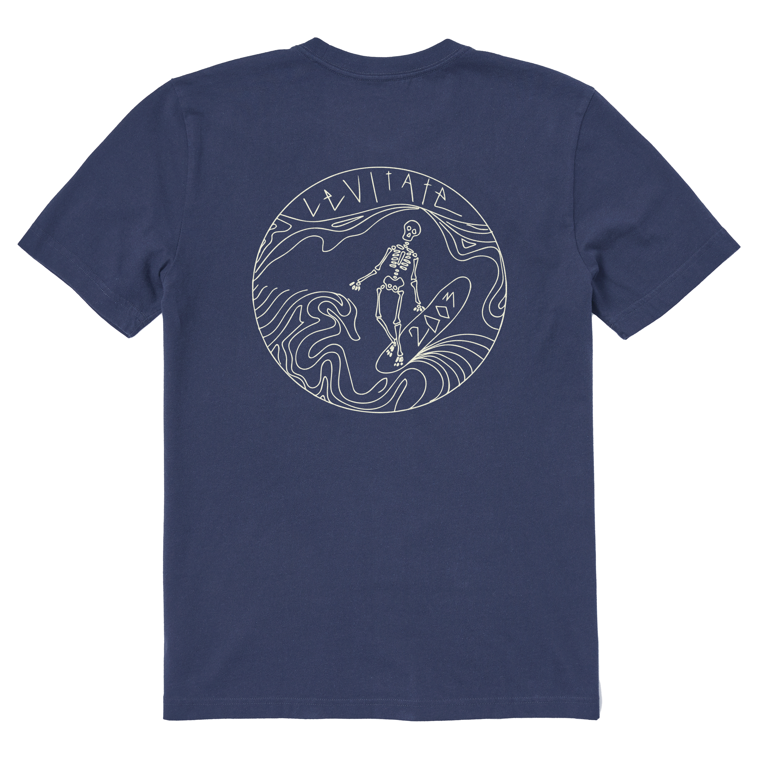 Men's Skeleton Surfer Short Sleeve Premium Tee - Levitate