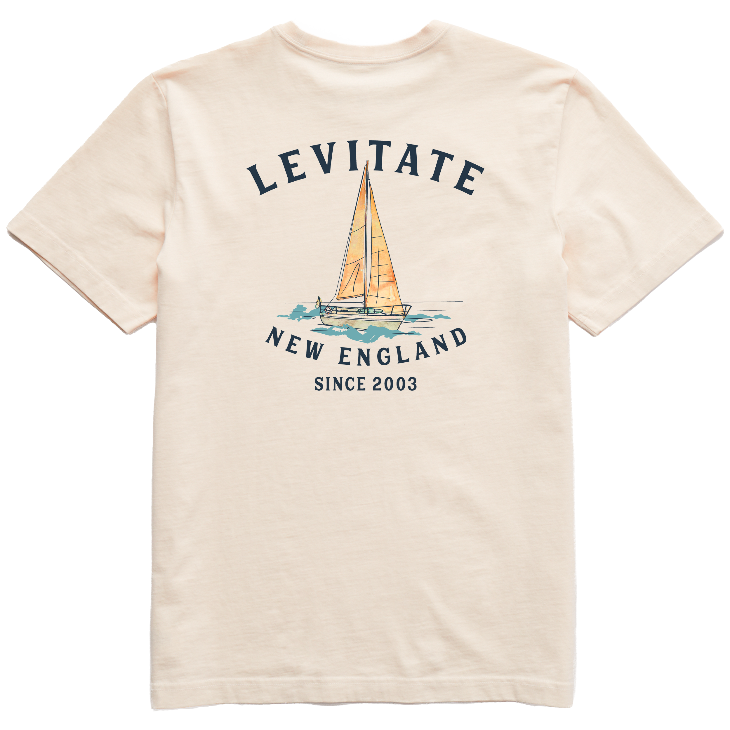 Men's Trippy Sailboat Short Sleeve Premium Tee - Levitate