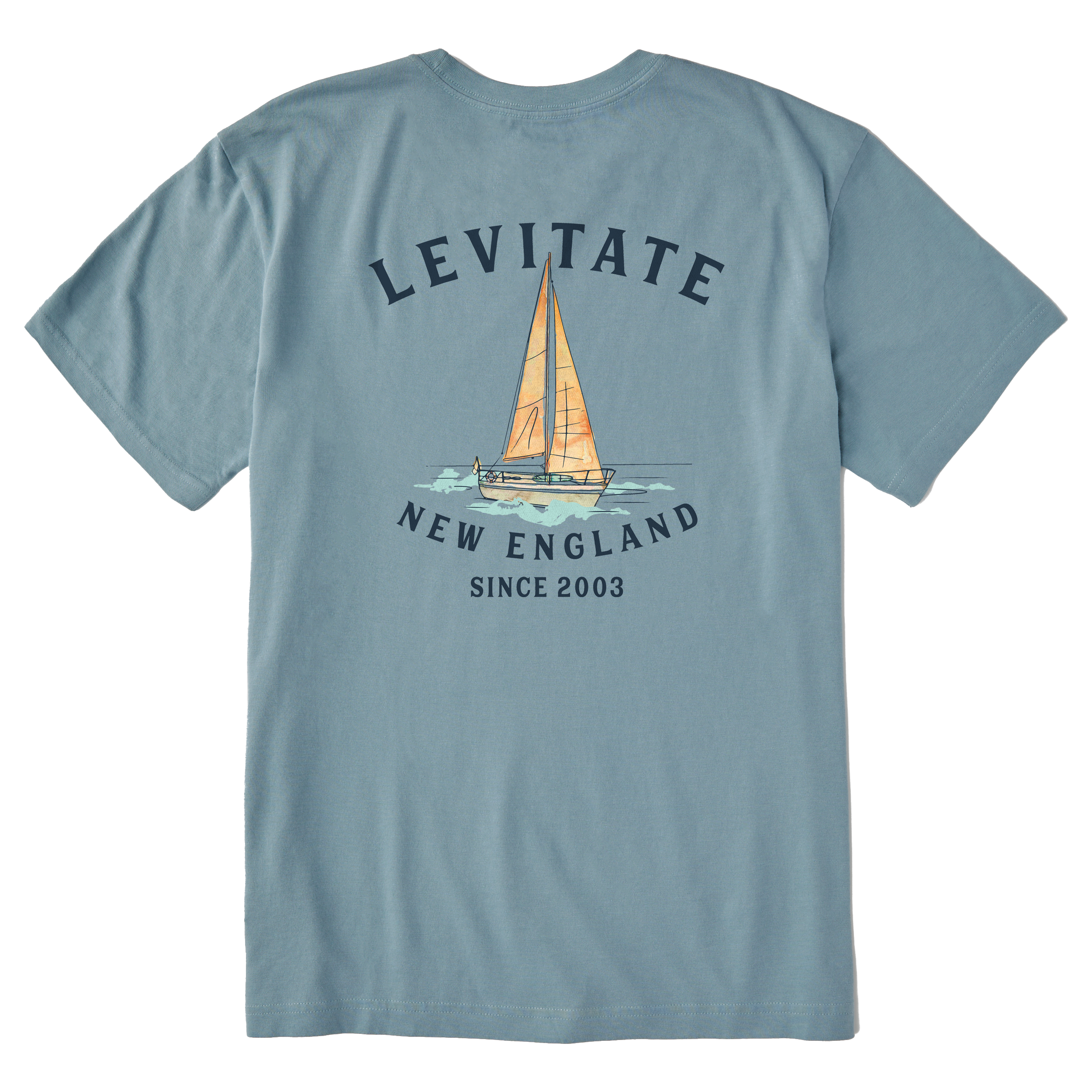 Men's Trippy Sailboat Short Sleeve Premium Tee - Levitate