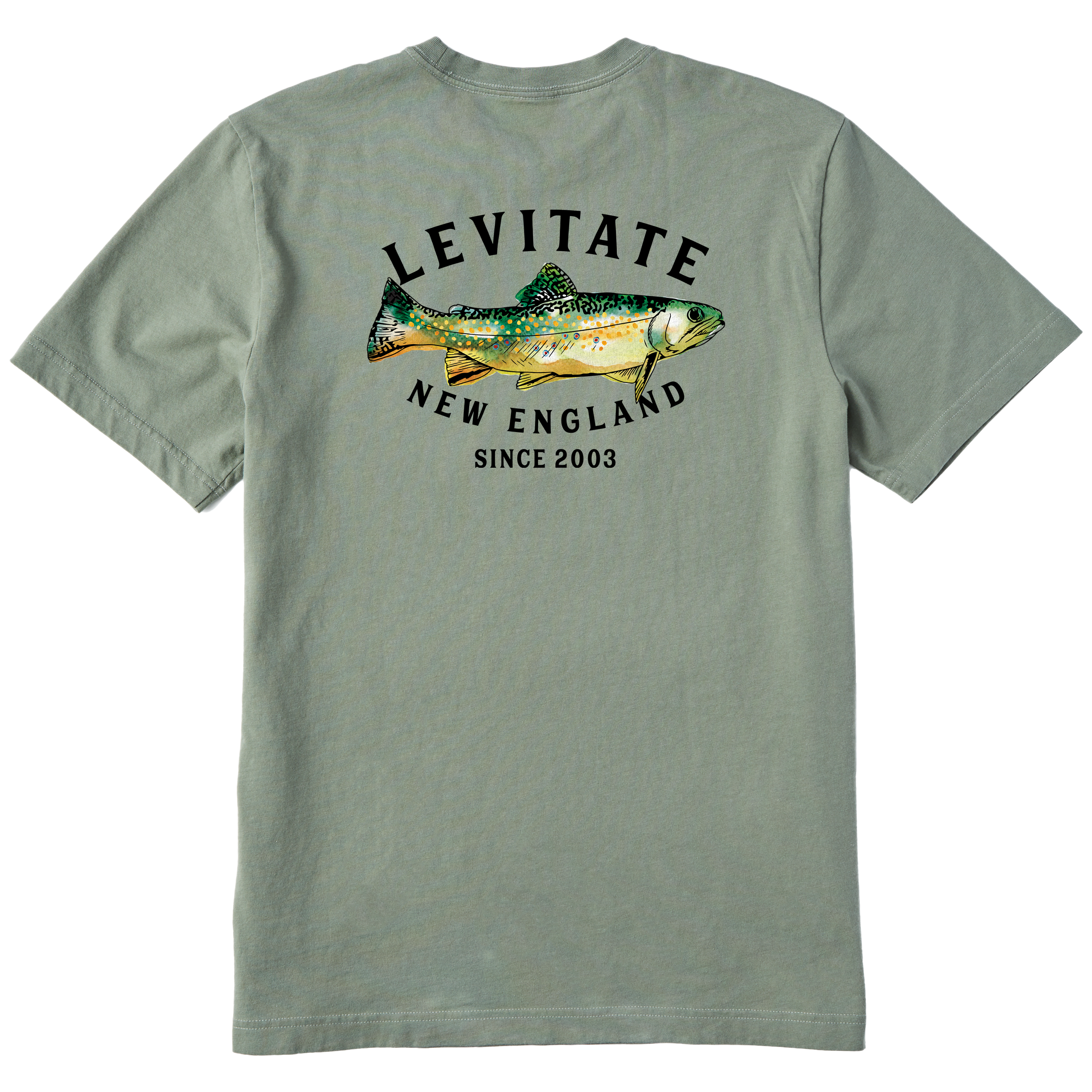 Men's Trippy Trout Short Sleeve Premium Tee - Levitate