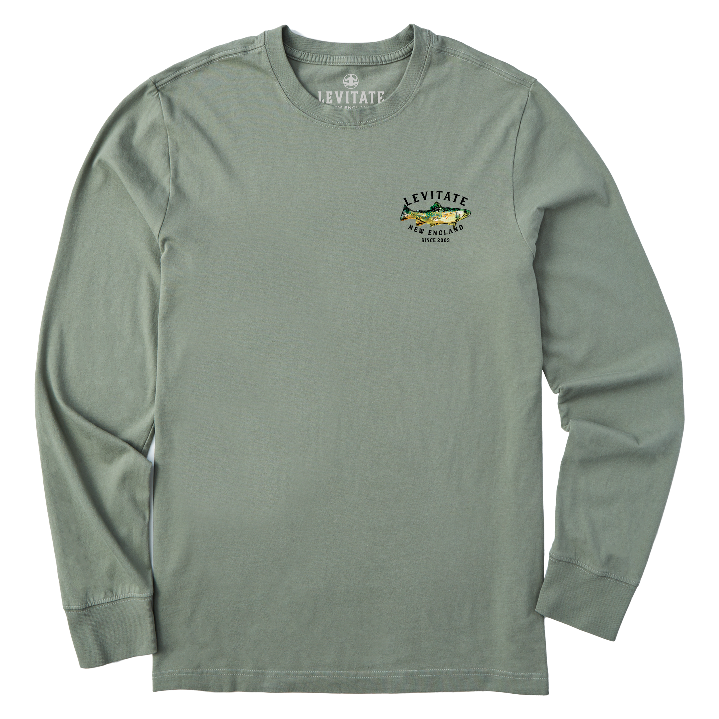 Men's Trippy Trout Long Sleeve Premium Tee - Levitate