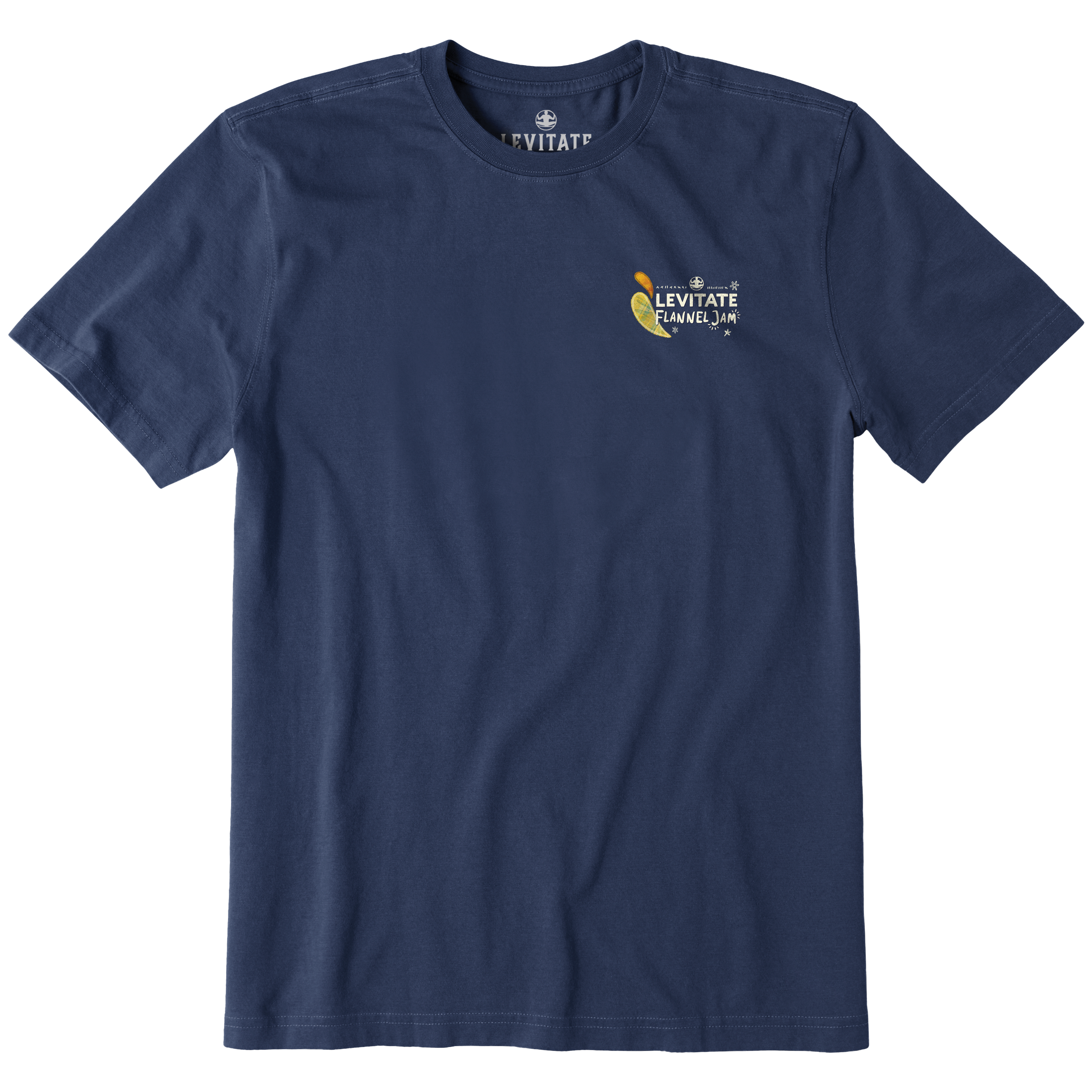 Mens Flannel Jam 24 Lineup Short Sleeve Premium Tee - Levitate