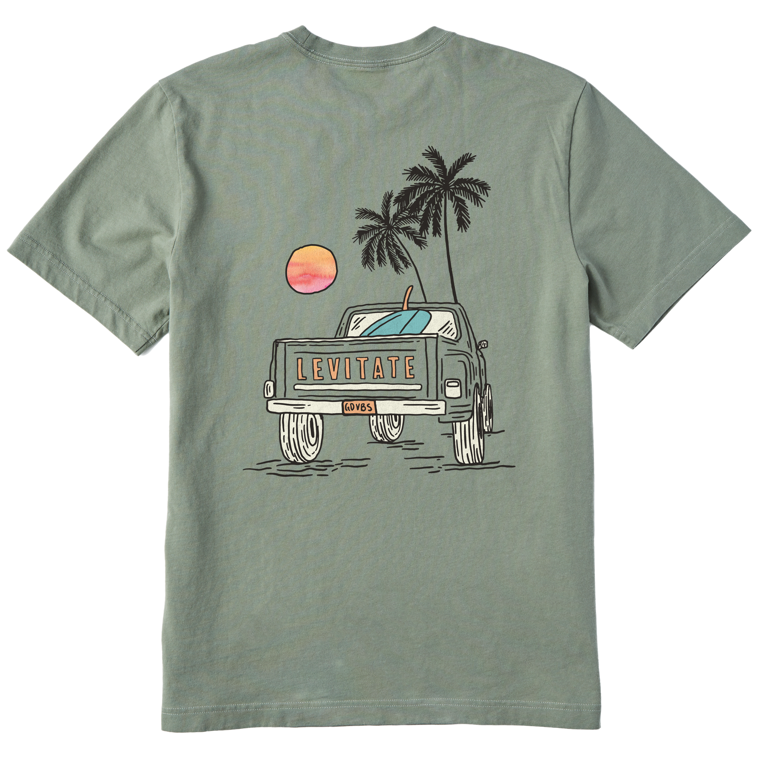 Men's Sunset PickUp Short Sleeve Premium Tee - Levitate