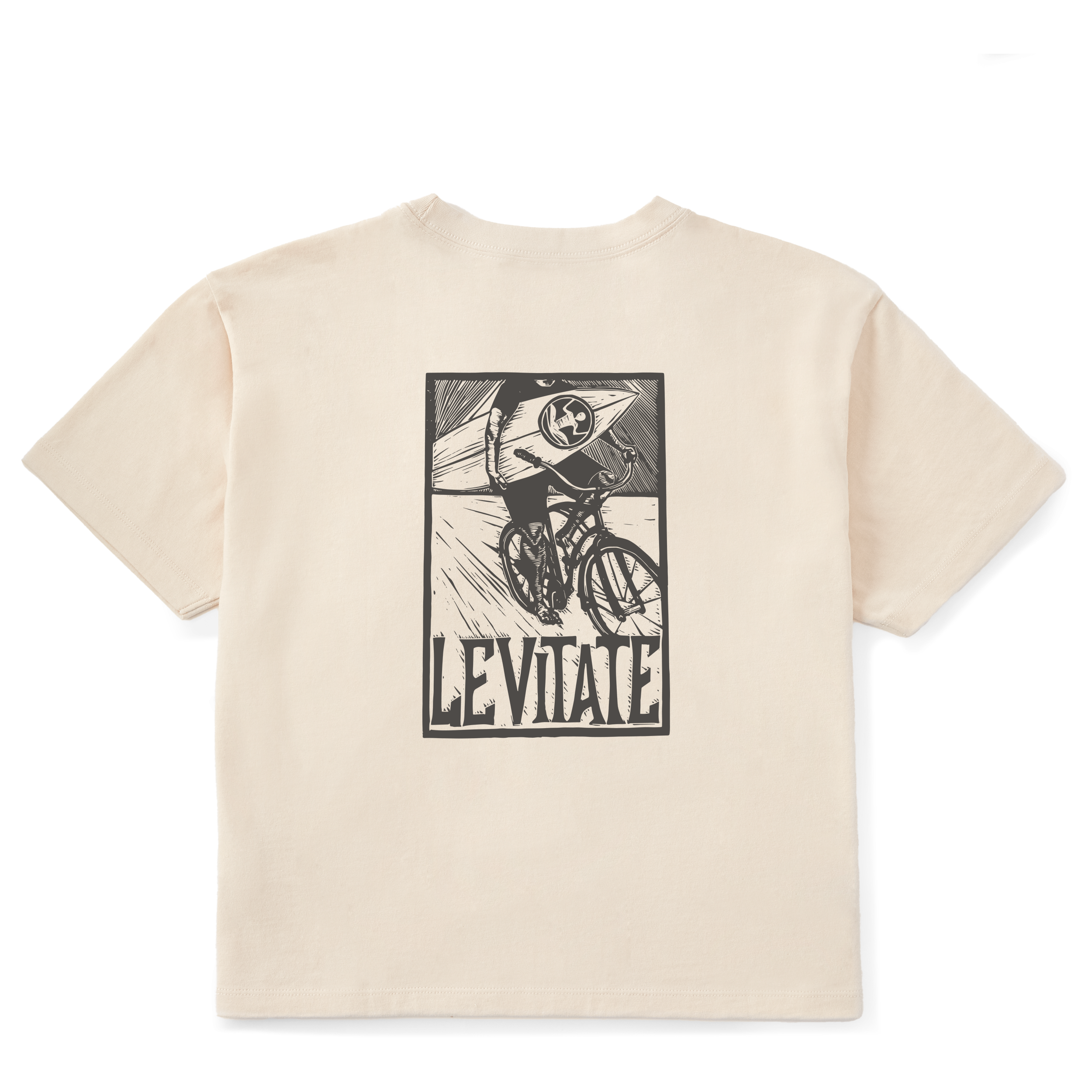 Women's Block Print Surfer Short Sleeve Premium Tee - Levitate