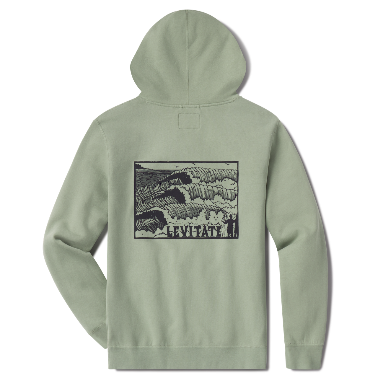 Block Print Waves Hoodie - Levitate