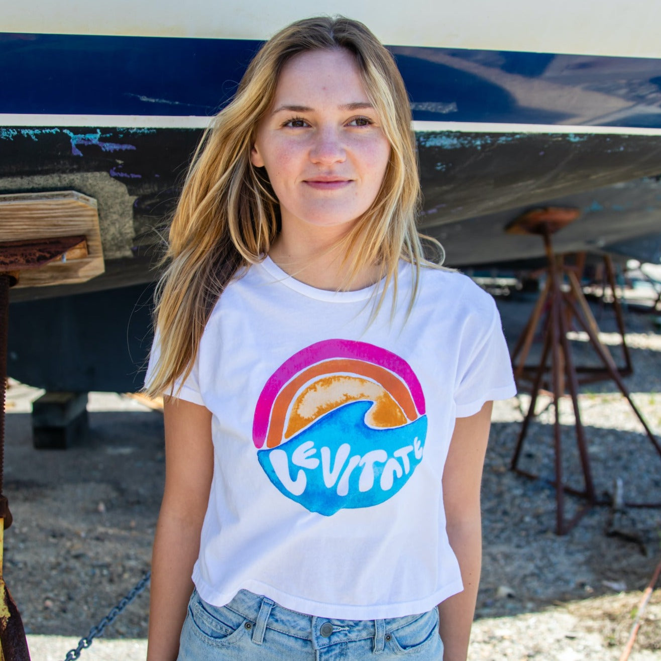 Rainbow Wave Crop - Levitate