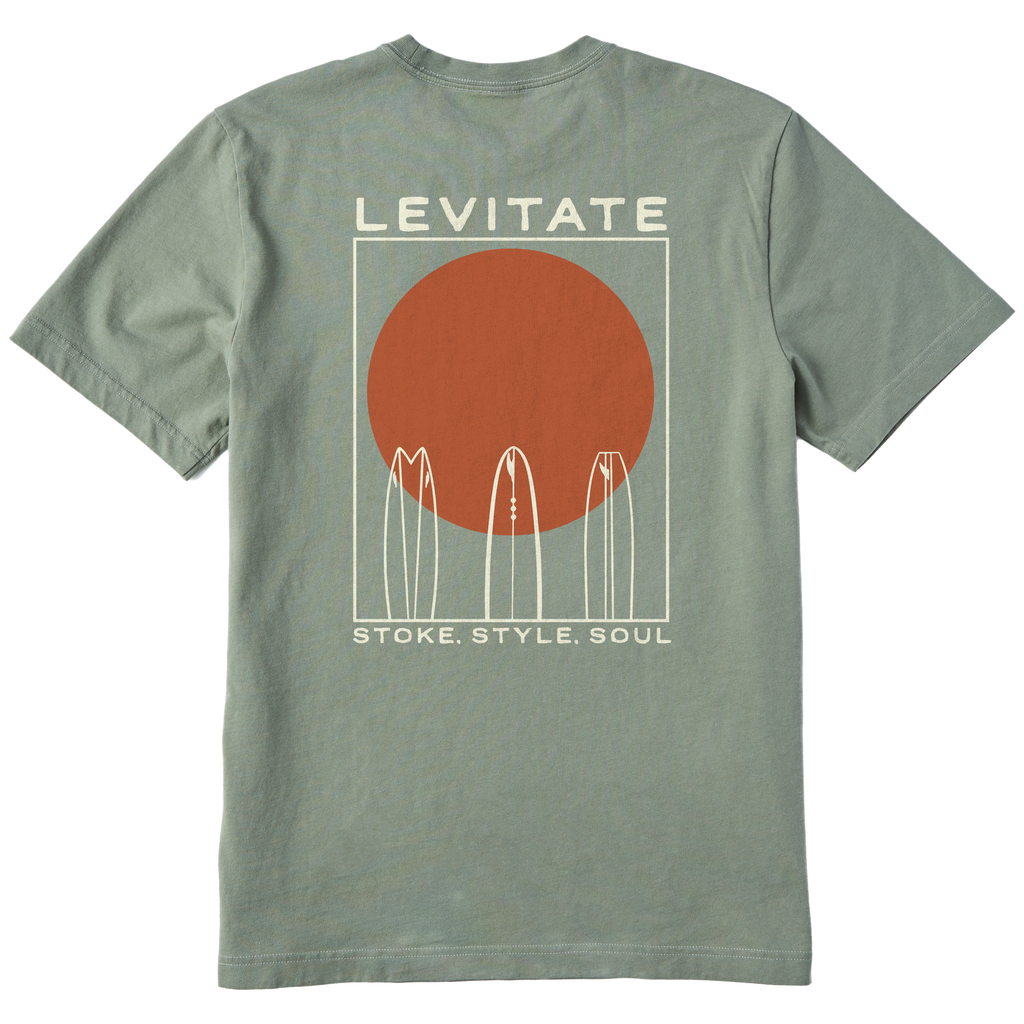 Men's Quiver Surf Short Sleeve Premium Tee - Levitate