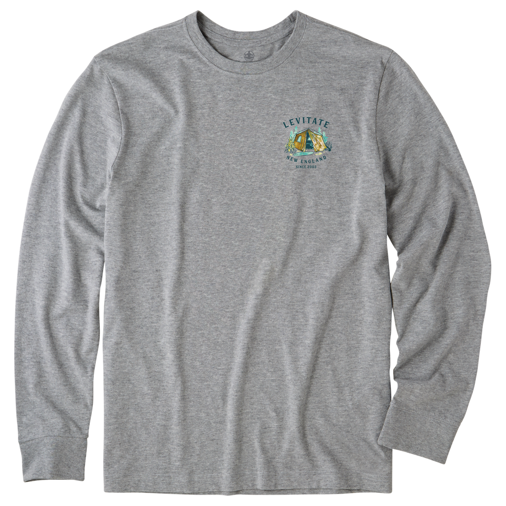 Men's Trippy Camp Long Sleeve Premium Tee - Levitate