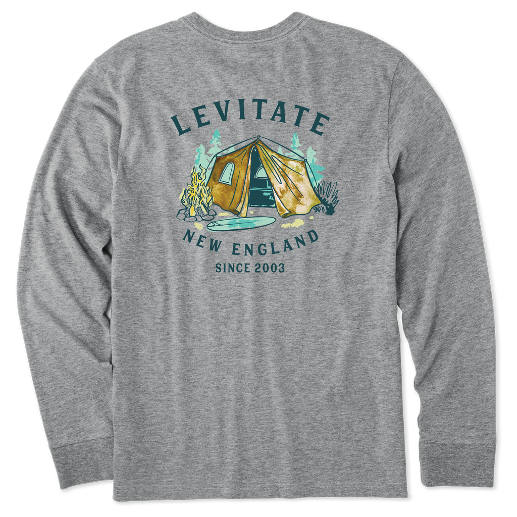 Men's Trippy Camp Long Sleeve Premium Tee - Levitate