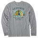 Medium Heather Gray - Men's Trippy Camp Long Sleeve Premium Tee