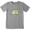 Medium Heather Gray - Kid's Happy Camper Short Sleeve Premium Tee