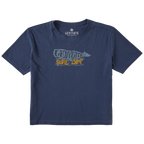 Women's Nantucket Whale Short Sleeve Premium Tee - Levitate