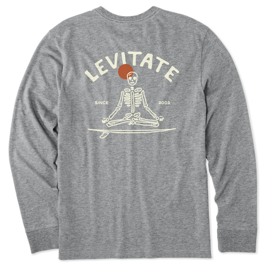 Men's Meditate Your Day Long Sleeve Premium Tee - Levitate