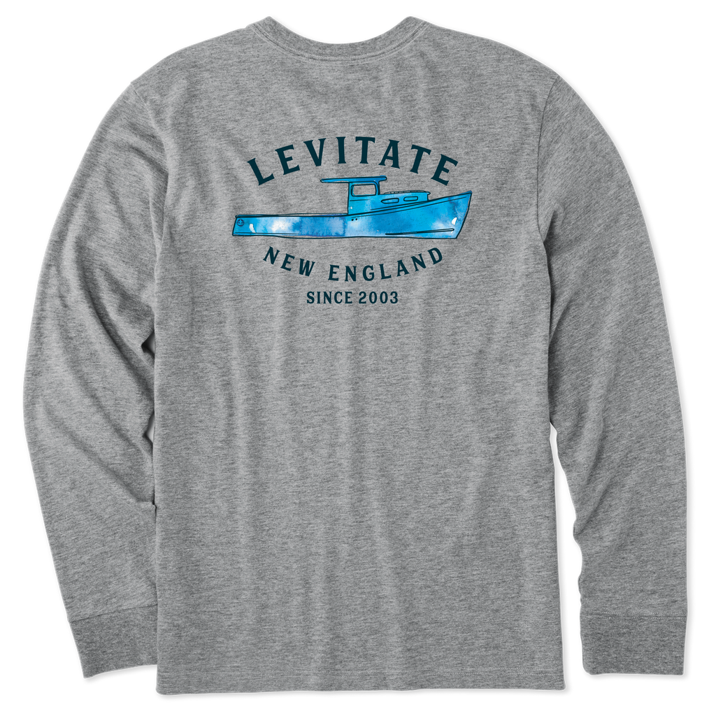 Men's Trippy Trawler Long Sleeve Premium Tee - Levitate