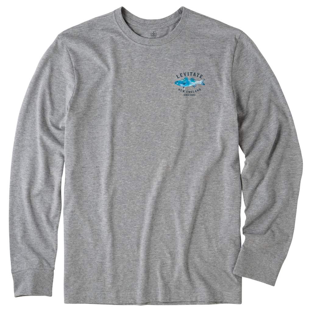 Men's Trippy Fish Long Sleeve Premium Tee - Levitate
