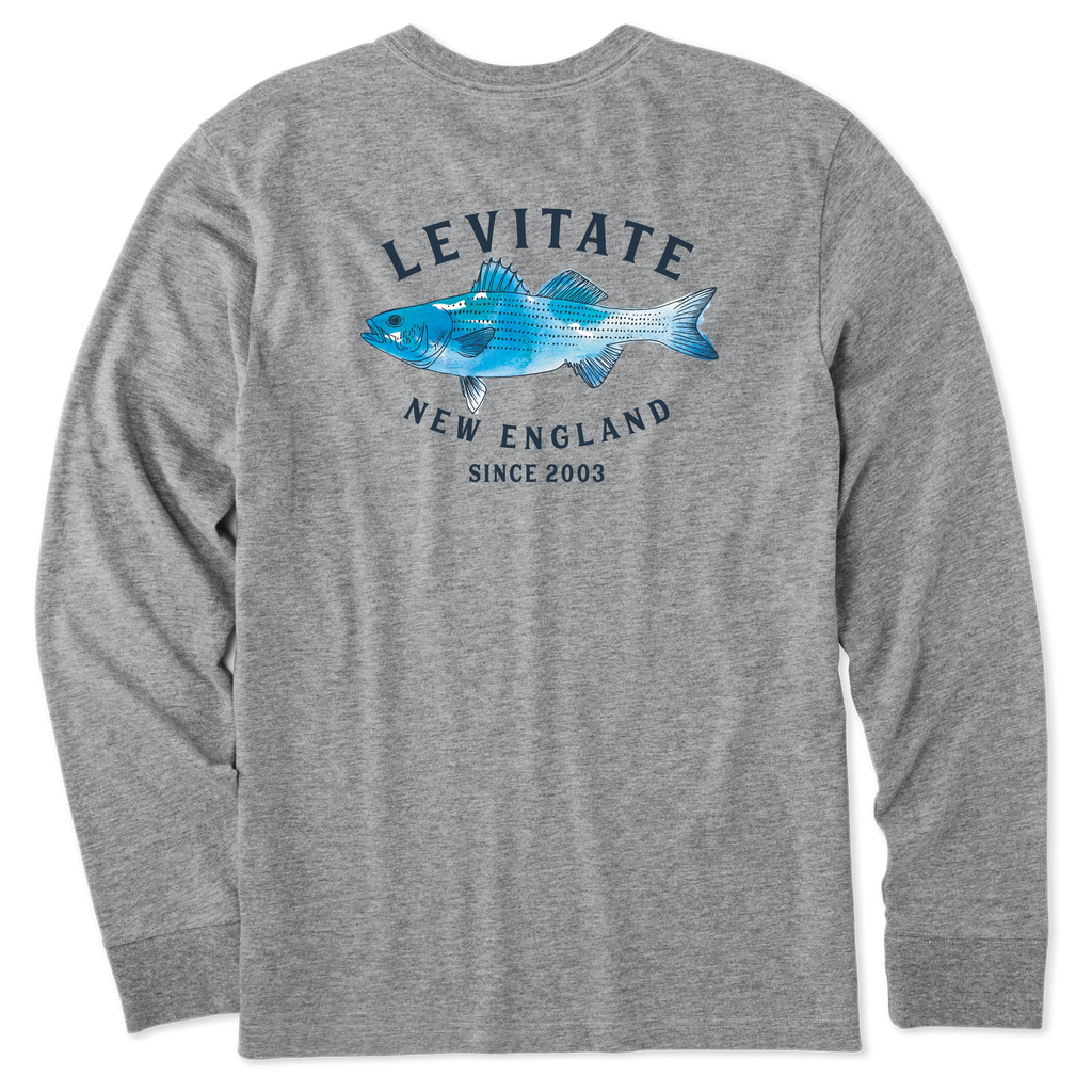 Men's Trippy Fish Long Sleeve Premium Tee - Levitate