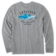 Medium Heather Gray - Men's Trippy Fish Long Sleeve Premium Tee