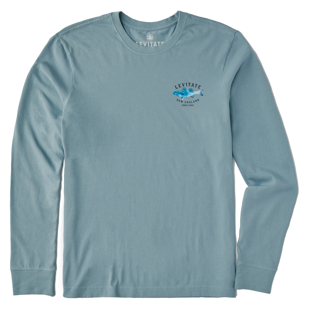 Men's Trippy Fish Long Sleeve Premium Tee - Levitate