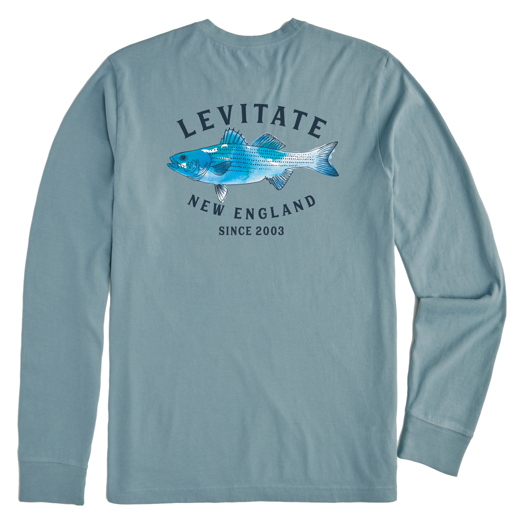 Men's Trippy Fish Long Sleeve Premium Tee - Levitate