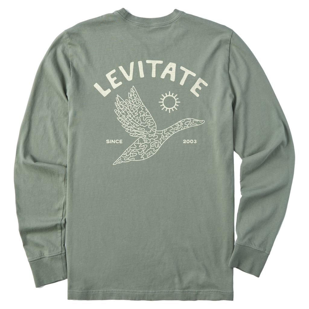 Men's Camo Duck Long Sleeve Premium Tee - Levitate