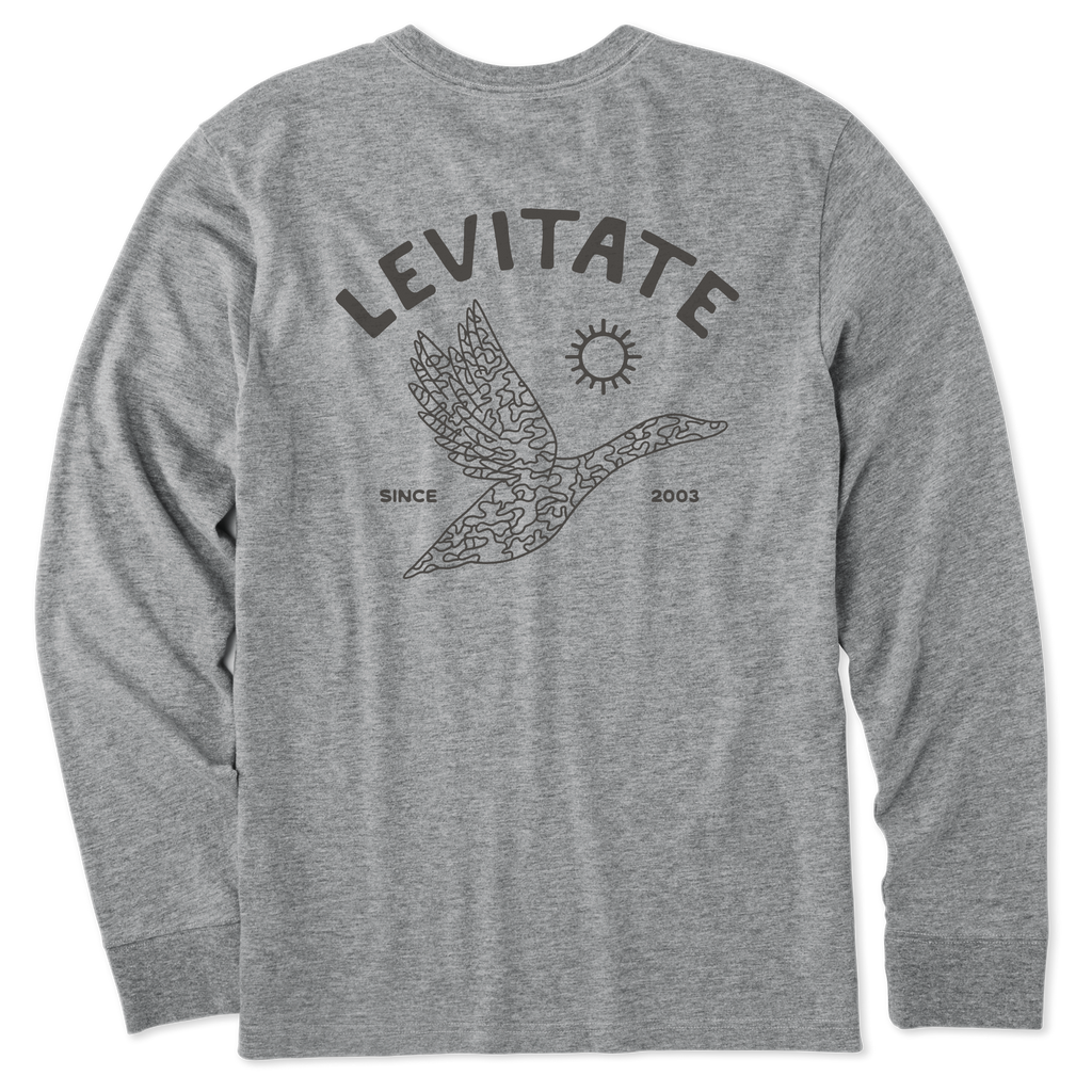 Men's Camo Duck Long Sleeve Premium Tee - Levitate