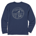 Men's Skeleton Surfer Long Sleeve Premium Tee - Levitate