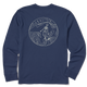 Delta Blue - Men's Skeleton Surfer Long Sleeve Premium Tee