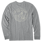Men's Skeleton Surfer Long Sleeve Premium Tee - Levitate