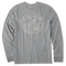 Medium Heather Gray - Men's Skeleton Surfer Long Sleeve Premium Tee