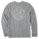 Medium Heather Gray - Men's Skeleton Surfer Long Sleeve Premium Tee