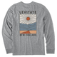 Medium Heather Gray - Men's Stainglass Long Sleeve Premium Tee
