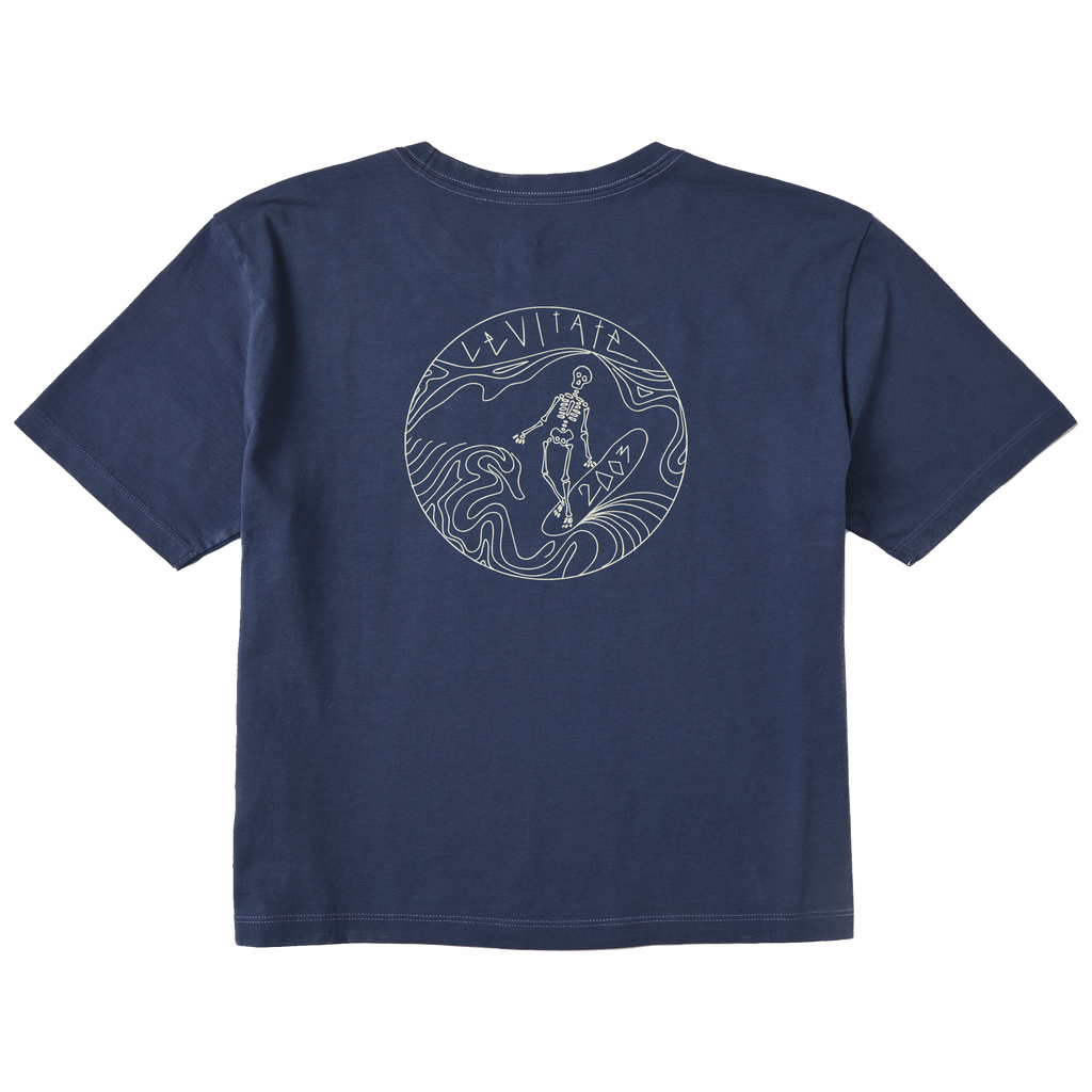 Women's Skeleton Surfer Short Sleeve Premium Tee - Levitate
