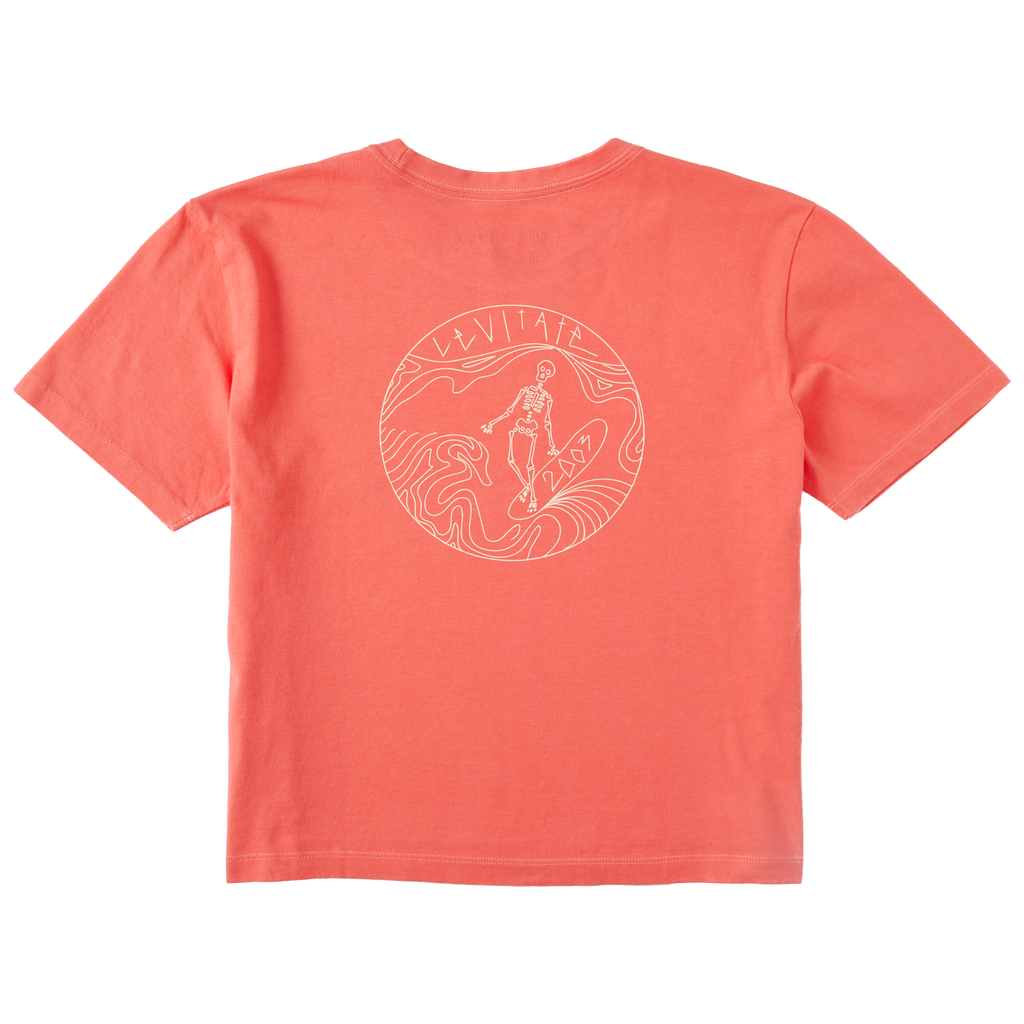 Women's Skeleton Surfer Short Sleeve Premium Tee - Levitate