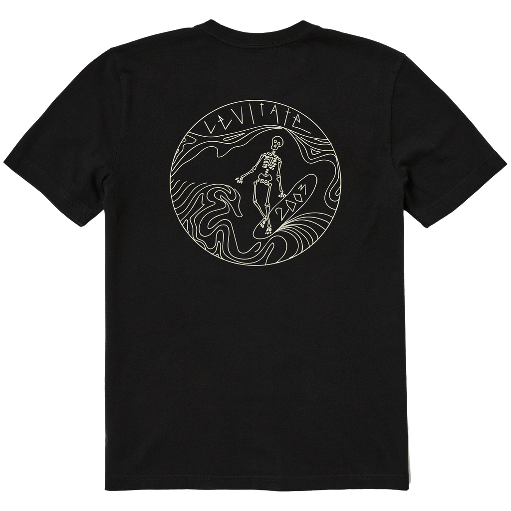 Men's Skeleton Surfer Short Sleeve Premium Tee - Levitate