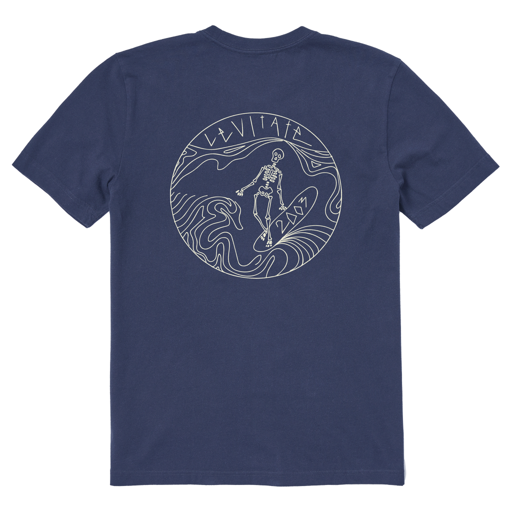 Men's Skeleton Surfer Short Sleeve Premium Tee - Levitate