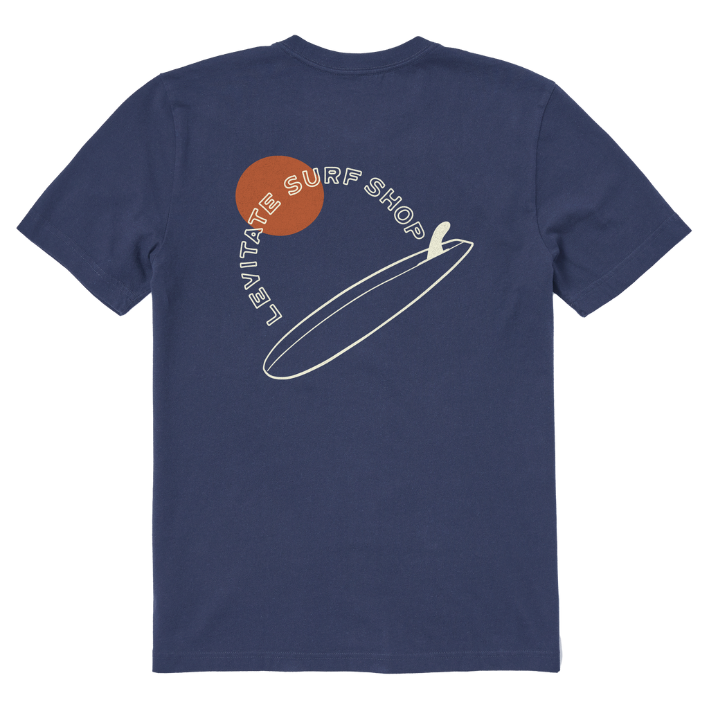 Men's Single Fin Club Short Sleeve Premium Tee - Levitate