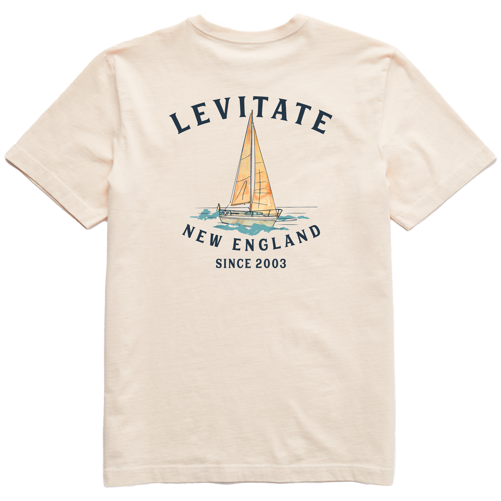 Men's Trippy Sailboat Short Sleeve Premium Tee - Levitate