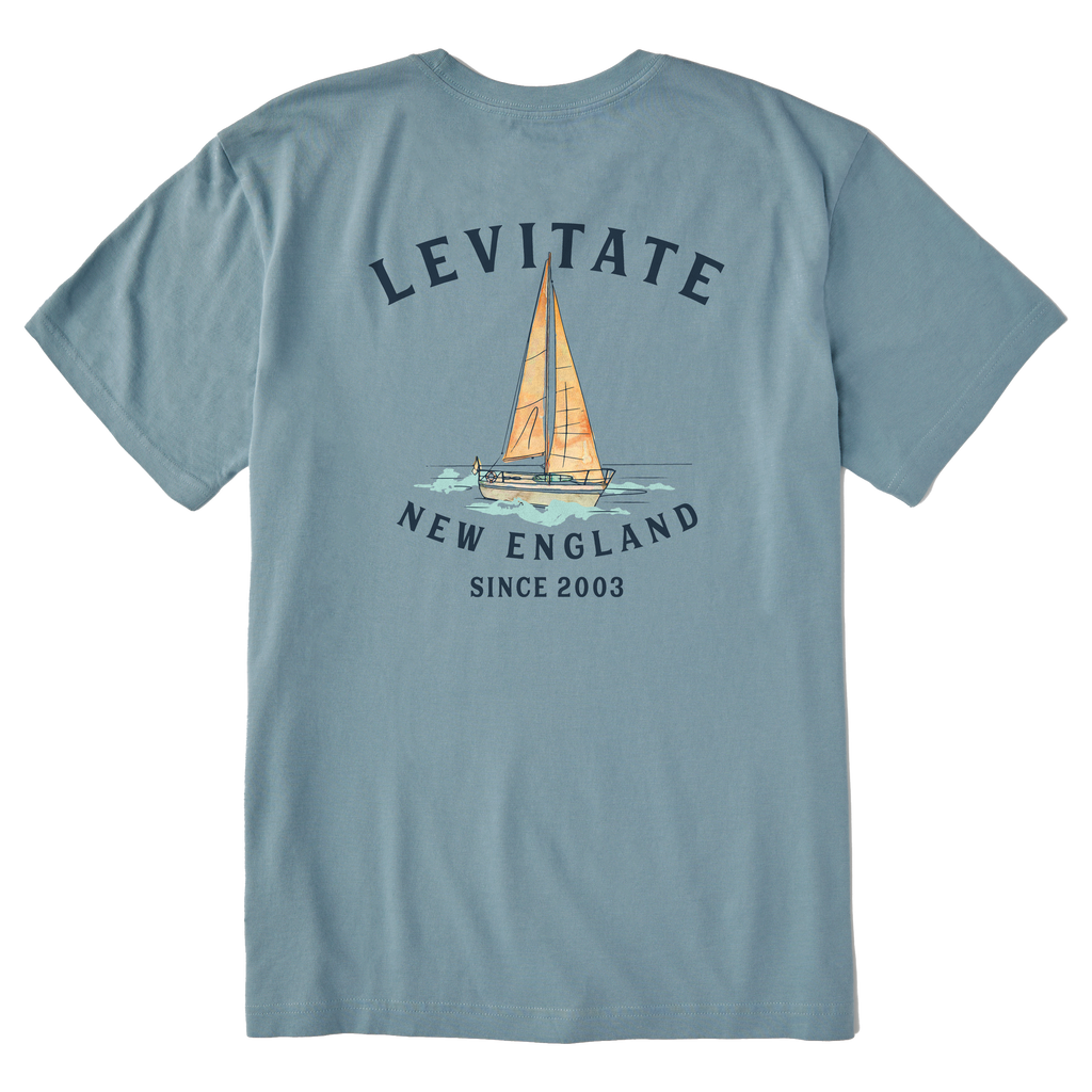 Men's Trippy Sailboat Short Sleeve Premium Tee - Levitate