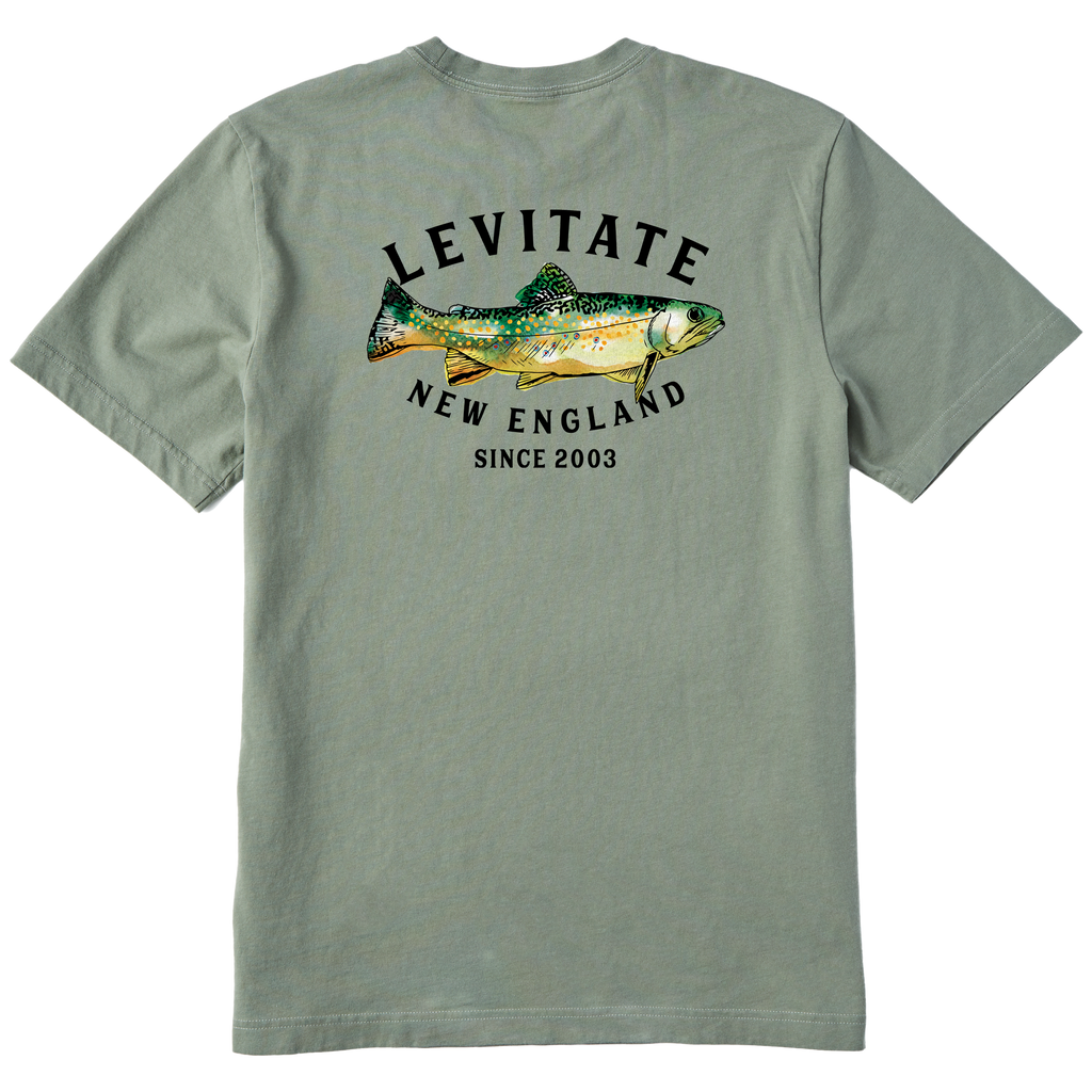 Men's Trippy Trout Short Sleeve Premium Tee - Levitate