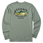 Men's Trippy Trout Long Sleeve Premium Tee - Levitate