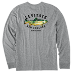 Men's Trippy Trout Long Sleeve Premium Tee - Levitate