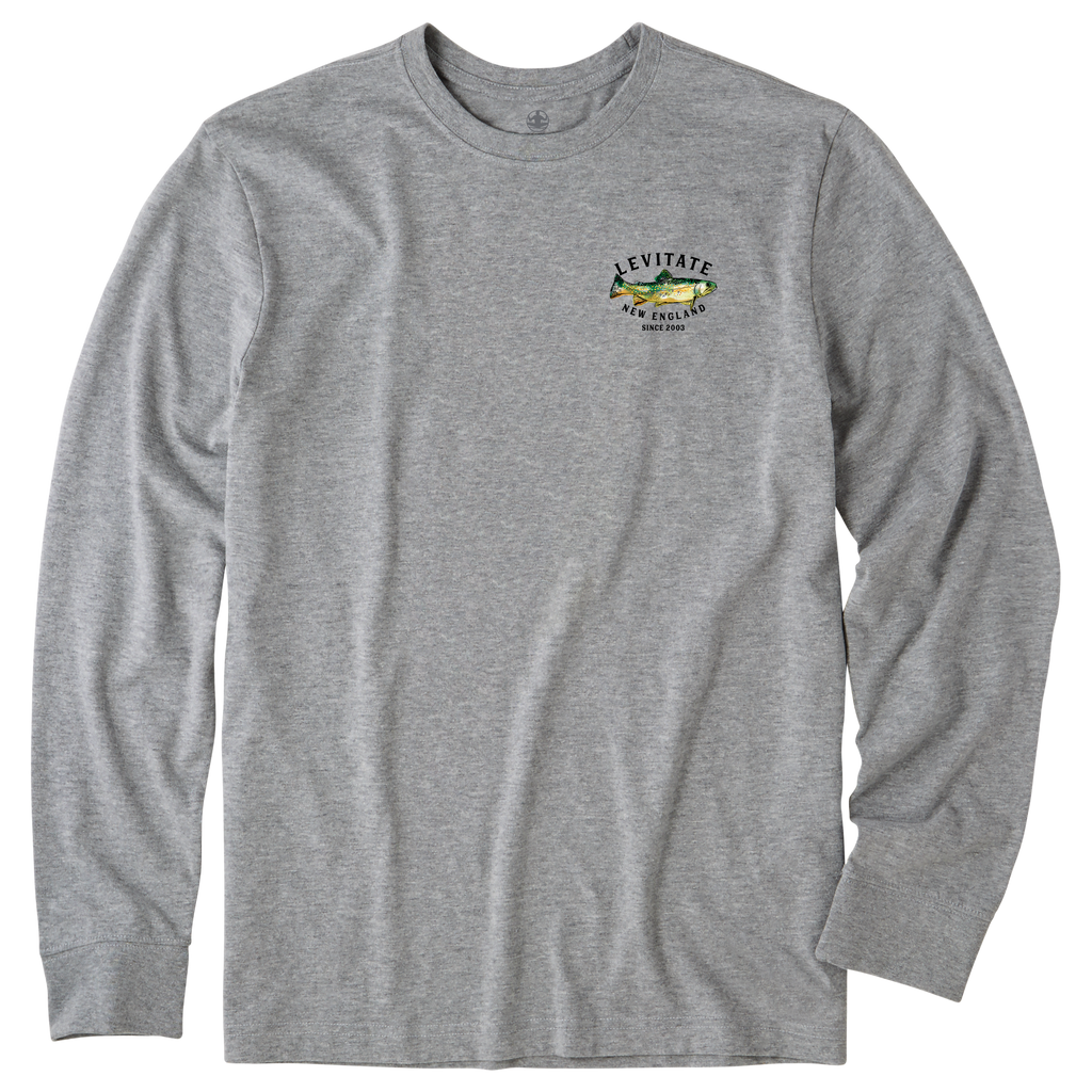 Men's Trippy Trout Long Sleeve Premium Tee - Levitate