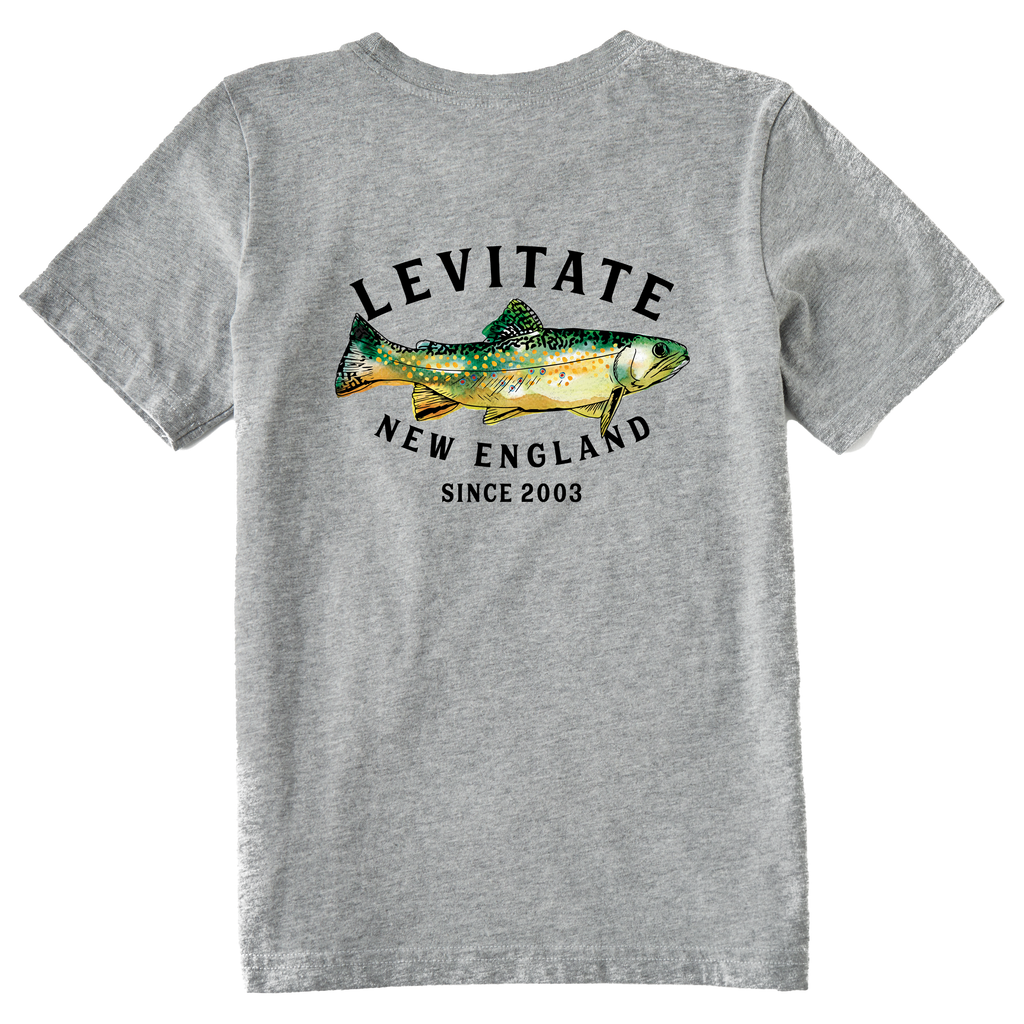 Kid's Trippy Trout Short Sleeve Premium Tee - Levitate