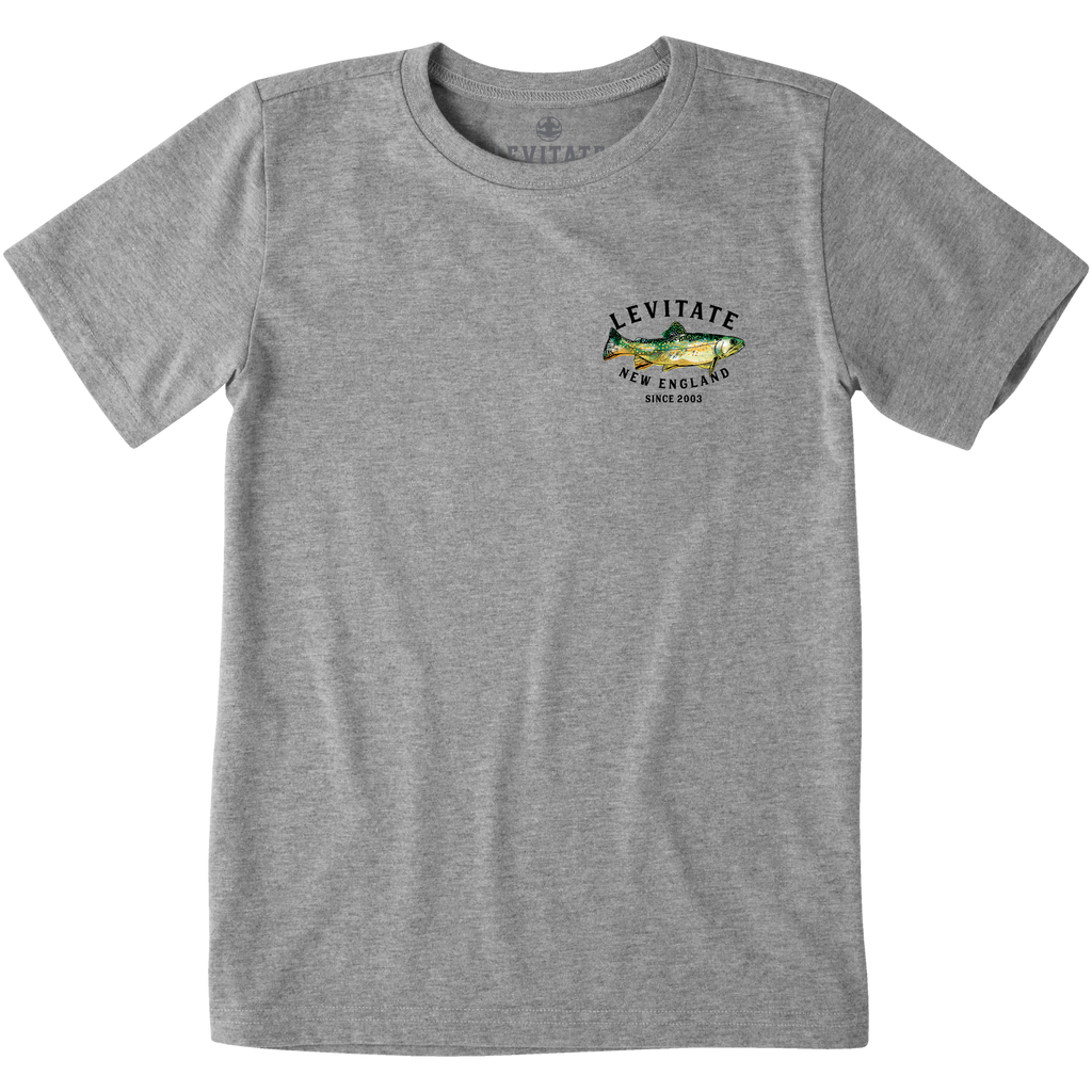 Kid's Trippy Trout Short Sleeve Premium Tee - Levitate
