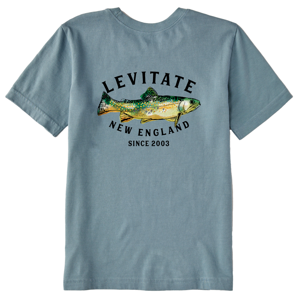 Kid's Trippy Trout Short Sleeve Premium Tee - Levitate